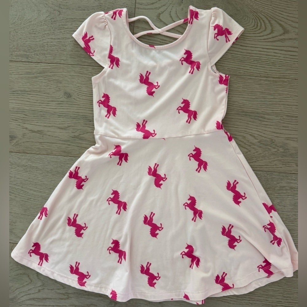 Girls Epic Thread pink unicorn dress size 5